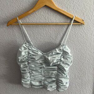 ABERCROMBIE & FITCH LIGHT BLUE CROP TOP